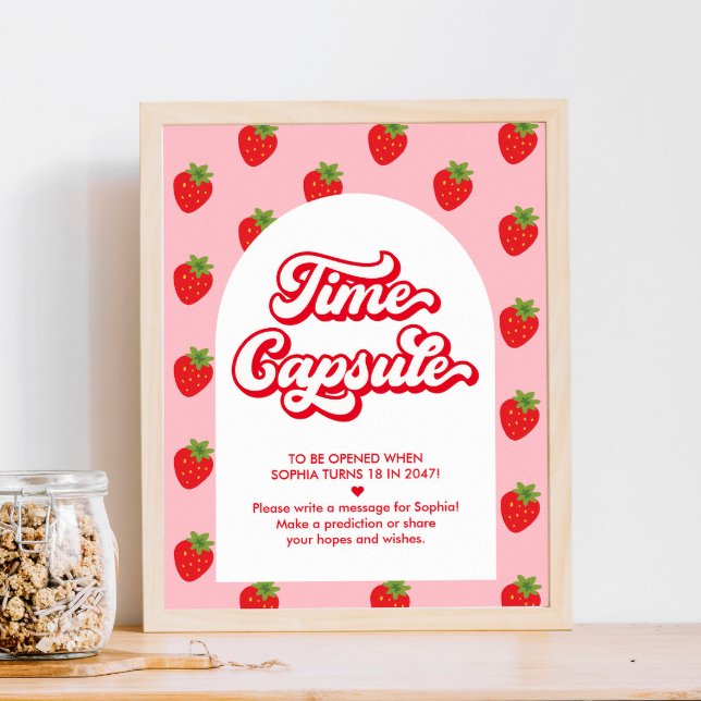 Poster Jogo da cápsula do tempo de Strawberry primeiro an (Criador carregado)