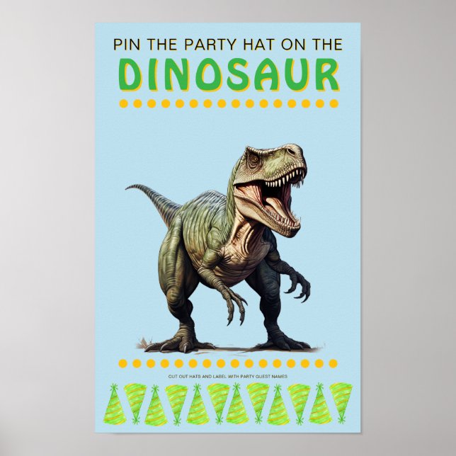 Poster Jogo da Festa: Põe o Chapéu no Dinossauro (Frente)