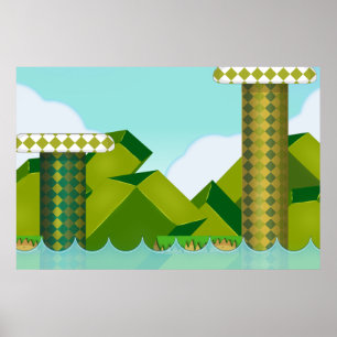 Poster Jogo da plataforma retrô