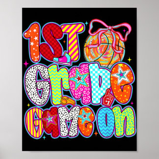 Poster Jogo Da Série 1rua No Basquete, Jovens Do Esporte