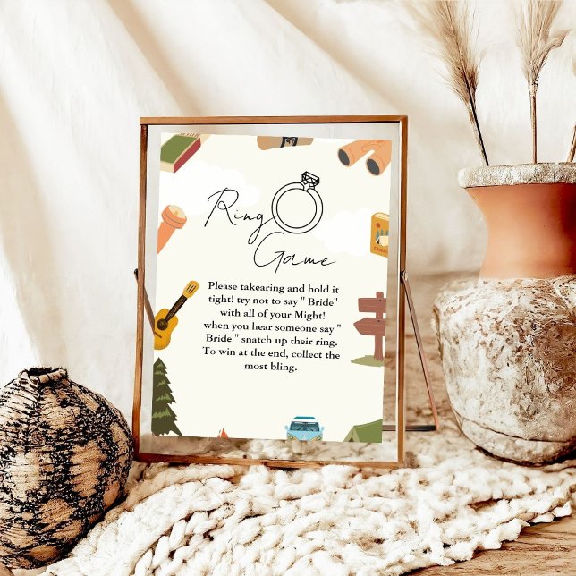 Poster Jogo de acampamento não diz noiva (Criador carregado)