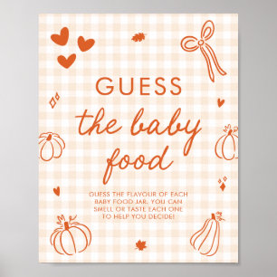Poster Jogo de Adivinhação de Comida de Bebê 'Um Pequeno 