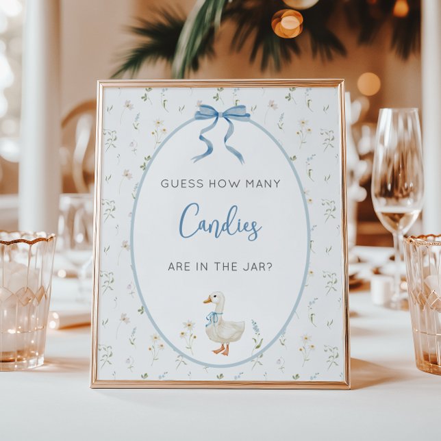 Poster Jogo de adivinhação do Chá de fraldas do bobo Goos (Criador carregado)