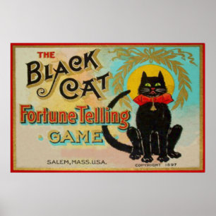 Poster Jogo de Adivinhação do Gato Preto