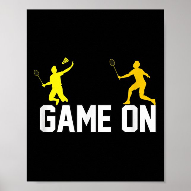 Poster Jogo de Badminton On  (Frente)