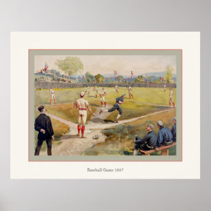 Pôster Jogo de basebol 1887