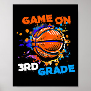 Poster Jogo De Basquete No 3º Ano Da rua Do Tea Escolar