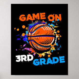 Poster Jogo De Basquete No 3º Ano Da rua Do Tea Escolar
