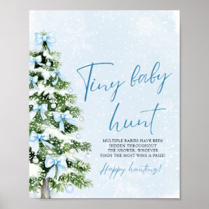 Poster Jogo de Caça ao Bebê Minúsculo da Árvore de Natal