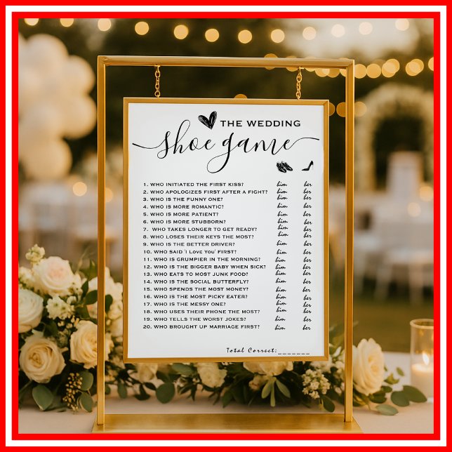 Poster Jogo De Calçado De Casamento Ele Disse Que Ela Dis (Criador carregado)