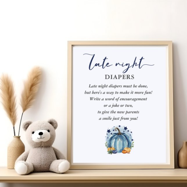 Poster Jogo de Chá de Bebê da Pequena Abóbora Fraldas Not (Criador carregado)