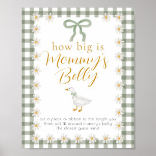Poster Jogo de Chá de Bebê Xadrez Verde Silly Goose