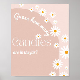 Poster Jogo de chá de fraldas da Boho Girl da Daisy bloom