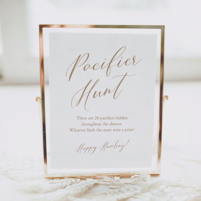 Poster Jogo de Chá de fraldas de Caça com Pacificador Dou (Criador carregado)