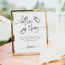 Poster Jogo de Chá de fraldas de Cerveja de Garrafa EMERY