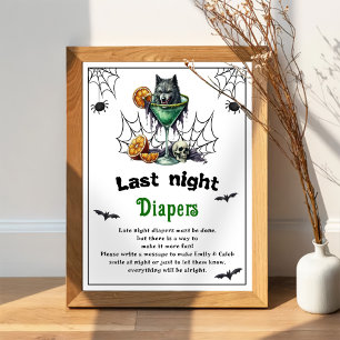 Poster Jogo de Chá de fraldas "Ontem à Noite Fraldas"