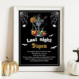 Poster Jogo de Chá de fraldas "Ontem à Noite Fraldas"