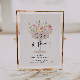 Poster Jogo de chá de noiva adivinhe quantos beijos