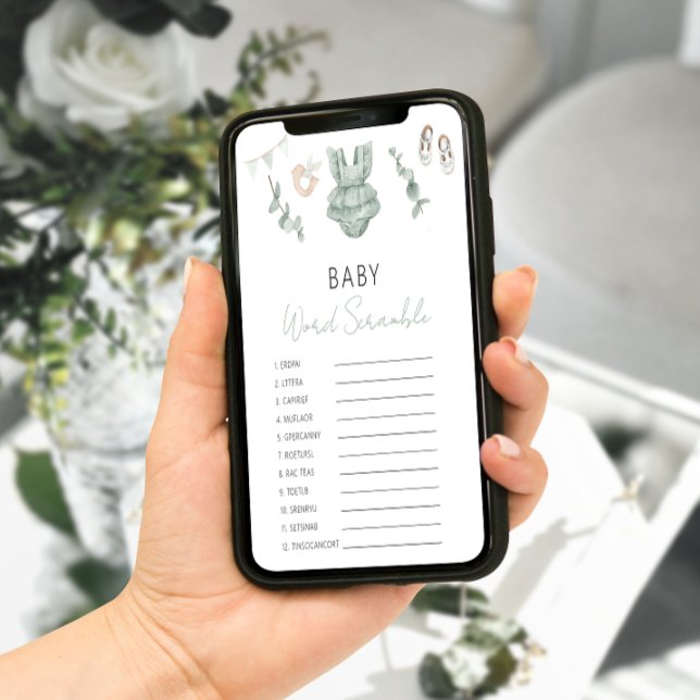 Poster Jogo de Chá Eucalyptus Baby Girl Green (Criador carregado)