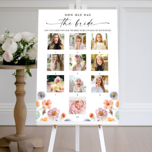 Poster Jogo de Chuve de Noiva de Flores Silvestres Boho R