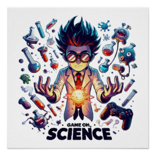 Pôster Jogo de Concoção Química, Tema Ciência