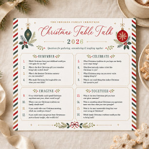 Poster Jogo de Conversa em Família na Mesa de Natal