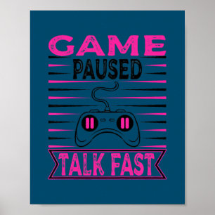 Poster Jogo de Crianças Pausado Fale Rápido para Jogadore