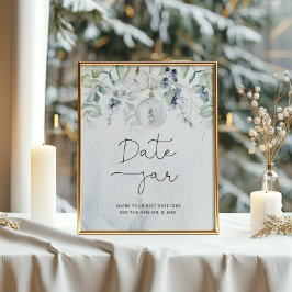 Poster Jogo de data de eucalipto de inverno jar bridal