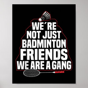 Poster Jogo de Equipe de Badminton Um Gangue Remador de B