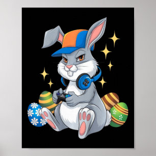 Poster Jogo de Felz pascoa Jogo Coelhinho Ovos Jogo do Di