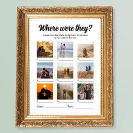 Poster Jogo De festa de casamento Onde Eles Estavam Adivi