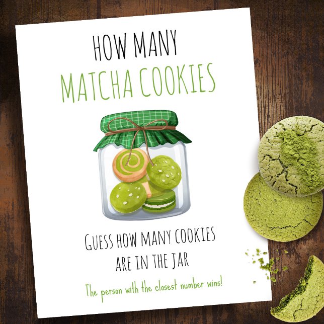 Poster Jogo de festa temática Matcha Quantos biscoitos si (Criador carregado)