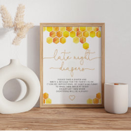 Poster Jogo De Fraldas Noturnas Atrasadas Com Chá de fral