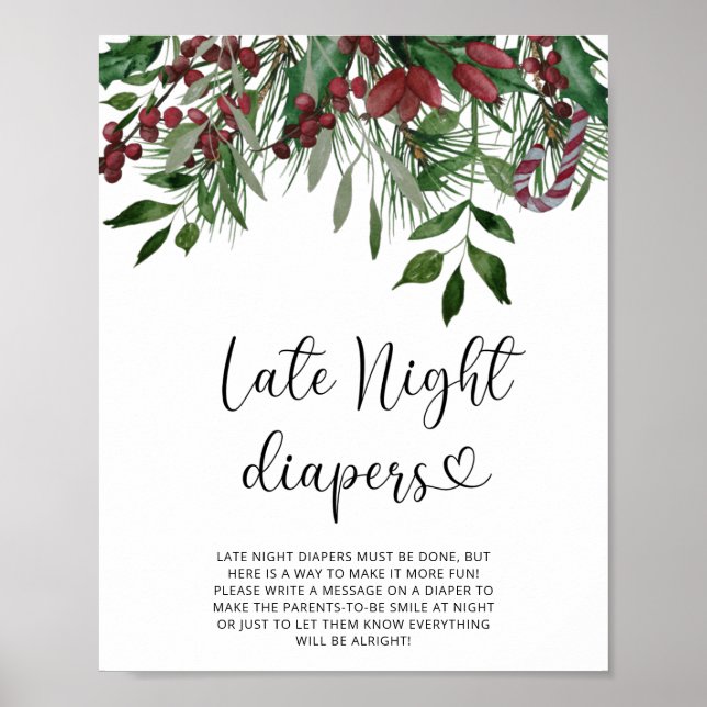 Poster Jogo de fraldas noturnas Evergreen Late (Frente)