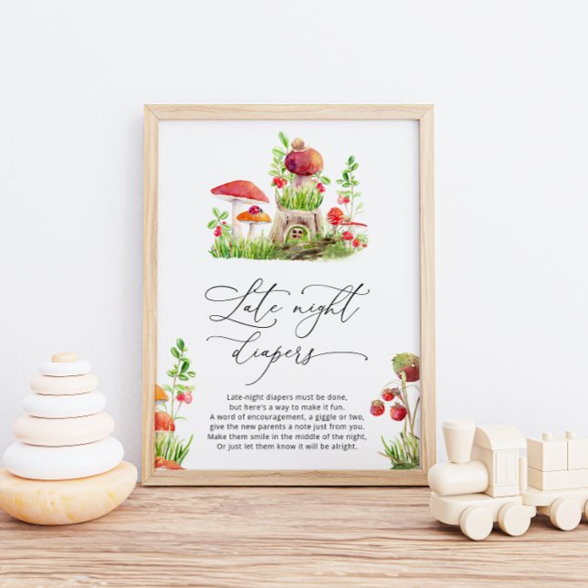 Poster Jogo de Fraldas Noturnas Tarde de Cogumelo Selvage (Criador carregado)