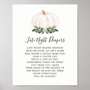Poster Jogo de Fraldas Ontem à Noite de Pumpkin Verde
