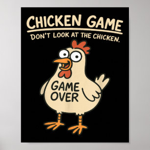 Poster Jogo De Frango Não Olhe Para A Garota Engraçada De