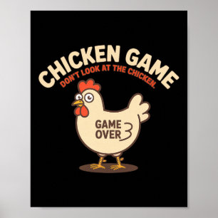 Poster Jogo de Frango Não Olhe para o Frango Desafio Dive