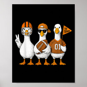 Poster Jogo de Futebol de Outono de Pato de Ganso Bobo Di