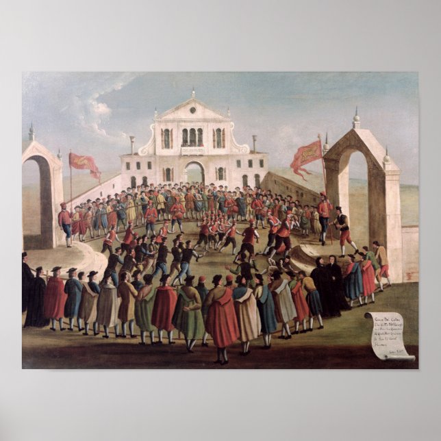 Pôster Jogo de futebol em Sant'Alvise, Veneza (Frente)