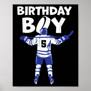 Poster Jogo de Hóquei no Gelo de 5 Birthday, 5 anos