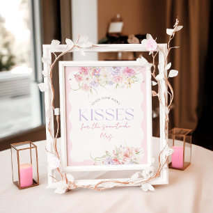Poster Jogo de Kisses Modernas de Bridal Floral de Jardim