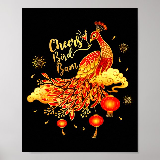 Poster Jogo de Mahjong de Ervilha Vivas Bam Chinês  (Frente)