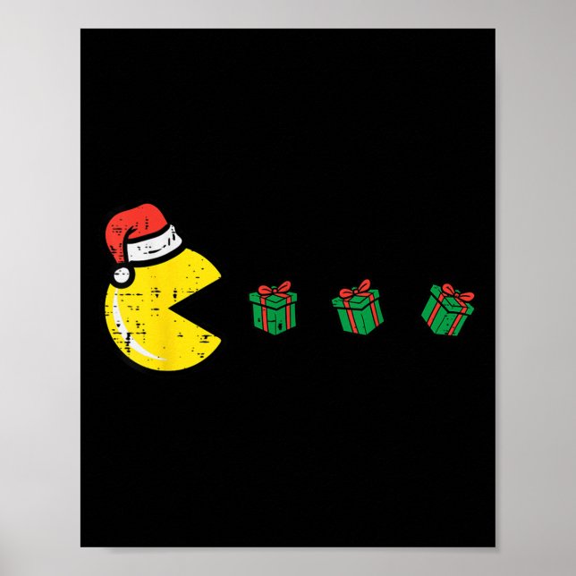 Poster Jogo de Natal Comendo Jogadores Xmas Homens Ki (Frente)