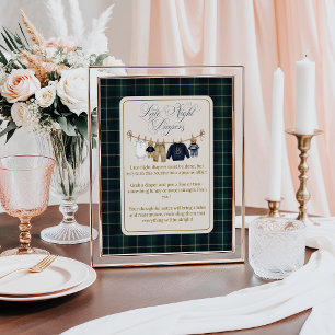 Poster Jogo de notas de fralda para baby shower com urso