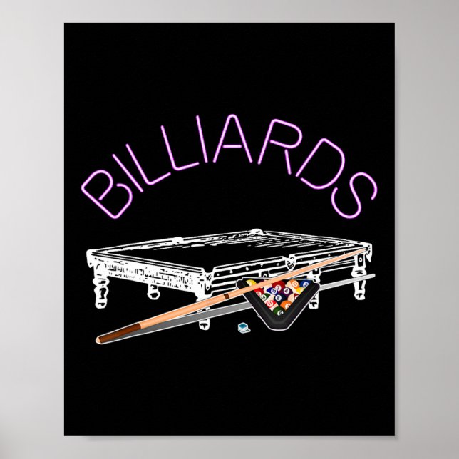 Poster Jogo de Piscina Billiards (Frente)