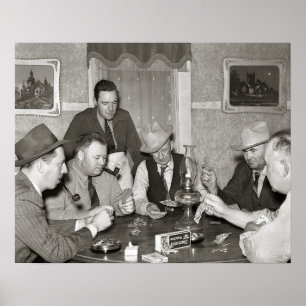 Pôster Jogo de Pôquer, 1939. Foto Antiga