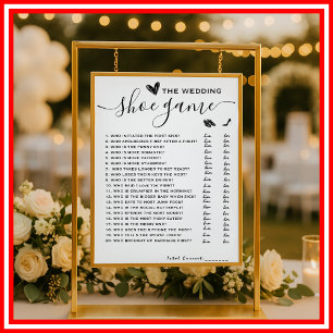 Poster Jogo de Sapato de Casamento Ele Disse Ela Disse Jo