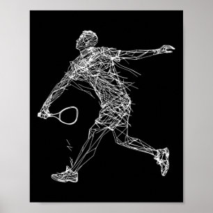 Poster Jogo De Tartaruga De Desenho Dminton Player Para R