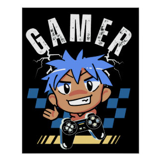 Pôster jogo de vídeo com controlador de gamer retrô